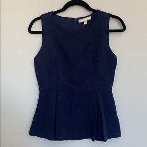 Banana Republic Navy Peplum Top
